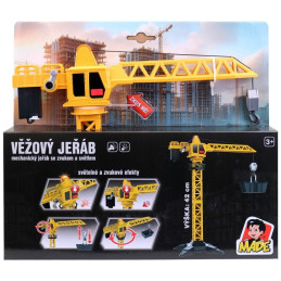 Stavební věžový jeřáb se světlem a zvukem 48 cm