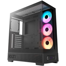 NZXT skříň S5 / ATX / 360mm RGB single-frame reverse fan / 2xUSB 3.2 / USB-C / panoramatická / černá