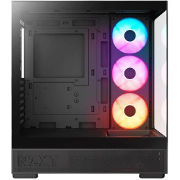NZXT skříň S5 / ATX / 360mm RGB single-frame reverse fan / 2xUSB 3.2 / USB-C / panoramatická / černá