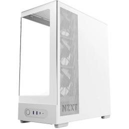 NZXT skříň S5 / ATX / 360mm RGB single-frame reverse fan / 2xUSB 3.2 / USB-C / panoramatická / bílá