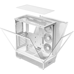 NZXT skříň S5 / ATX / 360mm RGB single-frame reverse fan / 2xUSB 3.2 / USB-C / panoramatická / bílá
