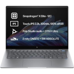 HP Omnibook X 14-fe1013nc/ SD-X1P-42-100/ 16GB DDR5/ 1TB SSD/ Qualcomm Adreno GPU/ 14"2,2K IPS,touch/ W11H/ stříbrný