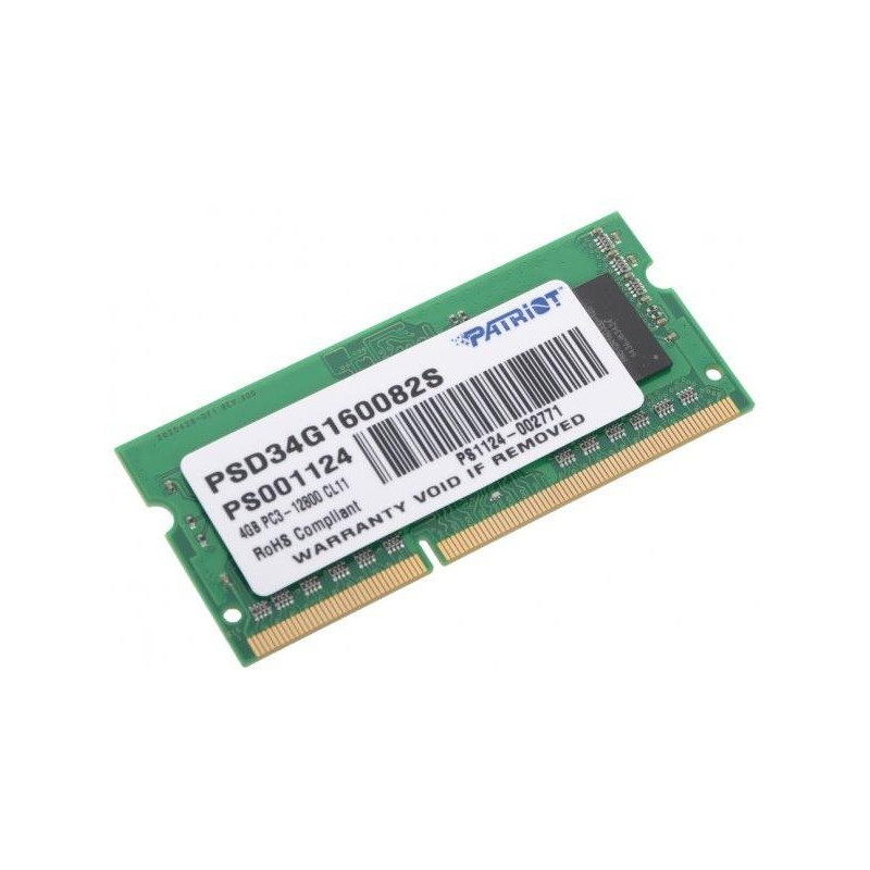 PATRIOT 4GB DDR3 1600MHz / SO-DIMM / CL11 / SL PC3-12800