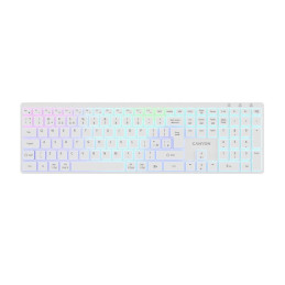 CANYON keyboard HKB-W11 EN/CS RGB Dual Mode Wireless White
