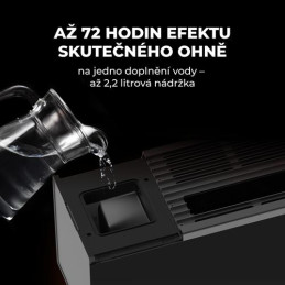 AENO FH2S Chytré Topení,konvekce + efekt plamene, 2000W, Černá