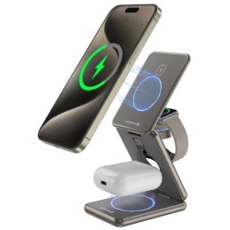 Swissten bezdrátová hliníková nabíječka al1 šedá (kompatibilní s magsafe)