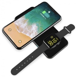 Swissten bezdrátová nabíječka pad 2v1 černá