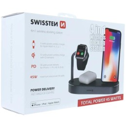 Swissten bezdrátová nabíječka 4v1 mfi (kompatibilní s magsafe)
