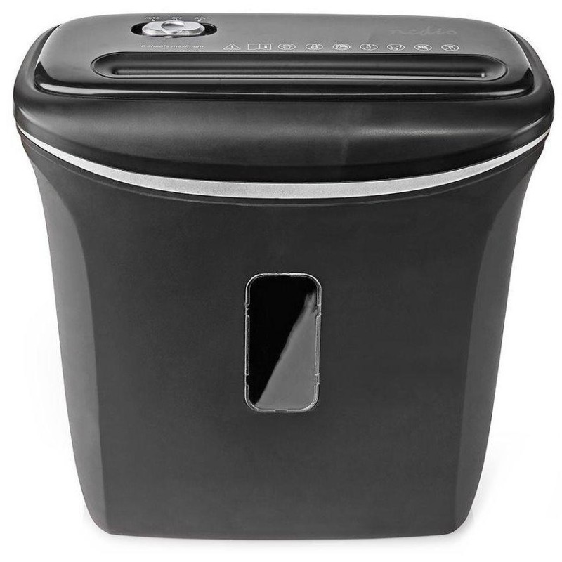 POŠKOZENÝ OBAL - NEDIS skartovačka PASH120BKA4/ formát A4/ velikost řezu 4x30mm/ stupeň utajení (DIN) 4/ objem nádoby 12 l/ če..