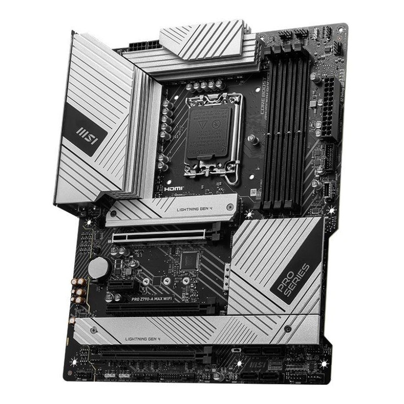 OPRAVENÉ - MSI PRO Z790-A MAX WIFI / Intel Z790 / LGA1700 / 4x DDR5 / 4x M.2 / HDMI / DP / USB-C / WiFi / ATX