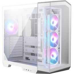 POŠKOZENÝ OBAL - MSI skříň MAG PANO 100R PZ White/ bez zdroje/ levé a přední sklo/ 4x 120 mm A-RGB fan/ 1x USB-C/ 1x USB3.2/ b..