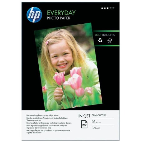 HP Everyday Glossy Photo Paper-100 sht/A4/210 x 297 mm, 200 g/m2, Q2510A