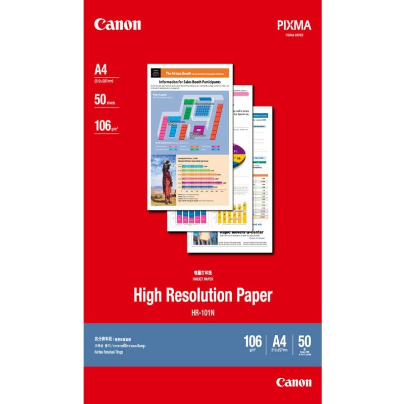 Canon fotopapír HR-101/ A4/ High resolution/ 50ks