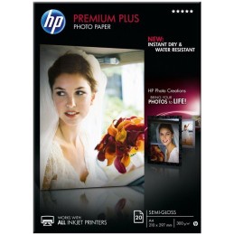 HP Premium Plus Semi-gloss Photo Paper, 20 listů/A4/210 x 297 mm