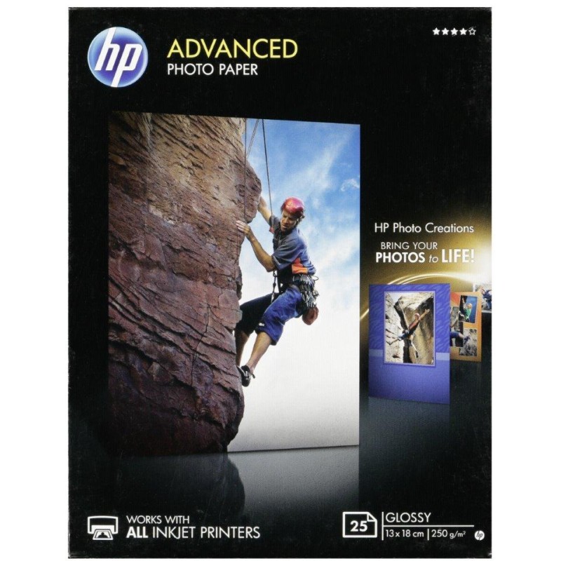 HP Advanced Glossy Photo Paper, 25 listů/13 x 18 cm, bezokrajový tisk
