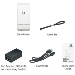 Ubiquiti NanoStation M5 - AP/client 5GHz, anténa 16dBi MIMO2x2, airMAX, 2x RJ45, PoE 24V