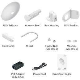 Ubiquiti PowerBeam M5 300 - AP/client 5GHz, anténa 22dBi MIMO2x2, airMAX, 1x RJ45, PoE 24V