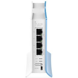 MikroTik RouterBOARD RB941-2nD-TC, hAP-Lite, 650Mhz CPU, 32MB RAM, 4xLAN, 2.4Ghz 802b/g/n, ROS L4, case, PSU