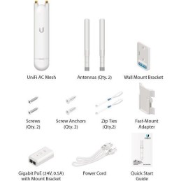 Ubiquiti UniFi AC Mesh - Wi-Fi 5 AP, 2.4/5GHz, až 1167 Mbps, 1x GbE, venkovní, PoE 24V/ 802.3af AltA