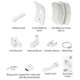 Ubiquiti LiteBeam 5AC Gen2 - AP/client 5GHz, anténa 23dBi MIMO2x2, airMAX AC, 1x Gbit RJ45, PoE 24V