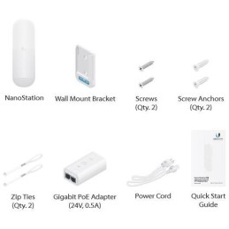 Ubiquiti NanoStation 5AC - AP/client 5GHz, anténa 16dBi MIMO2x2, airMAX AC, 2x Gbit RJ45, PoE 24V/ PoE 802.3af