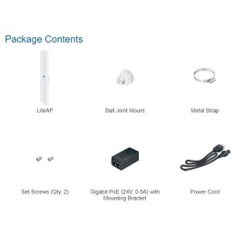 Ubiquiti LiteAP 120 - AP 5GHz, 120° sektor, anténa 16dBi MIMO2x2, airMAX AC, 1x Gbit RJ45, PoE 24V