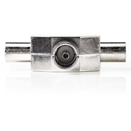 NEDIS koaxiální rozbočovač/ 2x IEC (koaxiální) zástrčka - IEC (koaxiální) zásuvka/ kov/ BOX