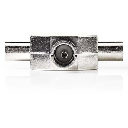 NEDIS koaxiální rozbočovač/ 2x IEC (koaxiální) zástrčka - IEC (koaxiální) zásuvka/ kov/ BOX