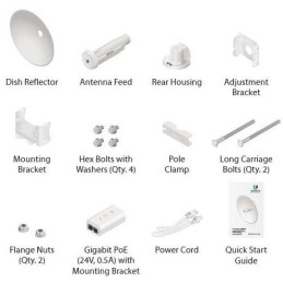 Ubiquiti PowerBeam 5AC Gen2 - AP/client 5GHz, anténa 25dBi MIMO2x2, airMAX AC, 1x Gbit RJ45, PoE 24V - sada 5ks