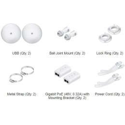 Ubiquiti UniFi UBB - 60 GHz/5 GHz bezdrátový bridge s 1,7+Gbps propustností, 17dBi anténa,