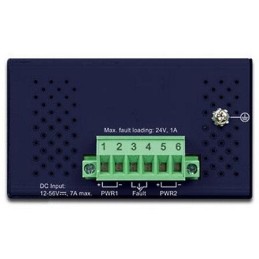 Planet IGS-614HPT Průmyslový PoE Switch 5x 1000Base-T, 1x SFP, 4x PoE 802.3at, -40~+75°C, 12-56VDC, dual-power, DIN