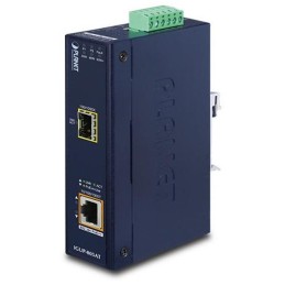Planet IGUP-805AT PoE++ konvertor 802.3bt 95W, 1x 1000Base-T, 1x SFP 100/1000Base-X, dual power 12-56VDC, -40 až 75st.