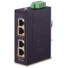 Planet IPOE-260 PoE industrial injector, 2x port, 4x1Gb, 2x 802.3at 36/72W, DIN, IP30, -40~75°C, dual power 48-56VDC