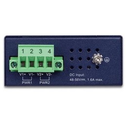 Planet IPOE-260 PoE průmyslový injektor, 2x port, 4x1Gb, 2x 802.3at 36/72W, DIN, IP30, -40~75°C, dual power 48-56VDC