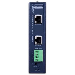 Planet IPOE-173S, Ultra PoE průmyslový splitter 802.3bt do 70W, výstup 12V/24VDC, 1Gb, DIN, IP30, -40~75st., PoH
