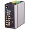 Planet IGS-6325-8UP2S2X industrieller L3-Switch, 8x1Gb, 2x2,5Gb SFP, 2x10Gb SFP+, 90/360W, 48-54VDC, -40~75°C, lüfterlos
