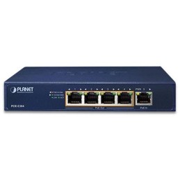 Planet PoE/LAN extender, 1xPoE-in, 4xPoE-out 65W, 802.3bt/at/af, Gigabit