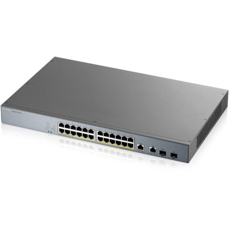Zyxel GS1350-26HP 26 Port smart managed CCTV PoE switch, long range, 375W, 24x GbE, 2x combo RJ45/SFP