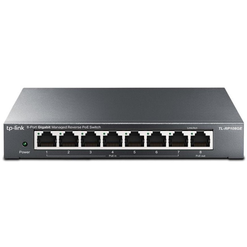 TP-Link TL-RP108GE - PoE Reversní Switch s 8 gigabitovými porty