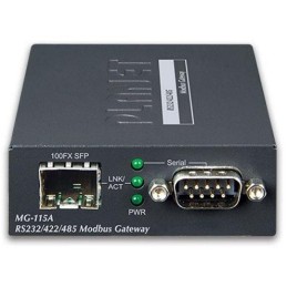 Planet MODBUS brána RS-422/485 na IP, 1x COM, 1x 100Base-FX/SFP, RTU/ACSII, -10~+60°C