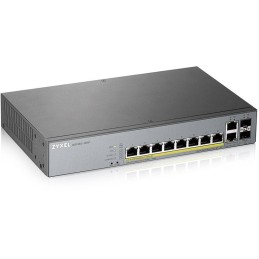 Zyxel GS1350-12HP 12 Port smart managed CCTV PoE switch, long range, 130W, 10x GbE, 2x SFP