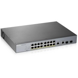 Zyxel GS1350-18HP 18 Port smart managed CCTV PoE switch, long range, 250W, 16x GbE, 2x combo RJ45/SFP