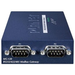 Planet MODBUS brána RS-232/422/485 na IP, 2x COM, 100Base-TX, RTU/ACSII, -10až+60°C, 5VDC