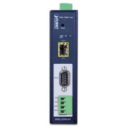 Planet MODBUS průmyslová brána RS-232/422/485 na IP, 1x COM, 100Base-FX SFP, RTU/ACSII, -40až+75°C, 9-48VDC, IP30