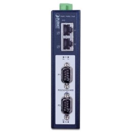 Planet MODBUS průmyslová brána RS-232/422/485 na IP, 2x COM, 100Base-TX, RTU/ACSII, -40až+75°C, 12-48VDC, IP30