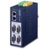 Planet MODBUS industrial gateway RS-232/422/485 to IP, 4x COM, 100Base-TX, RTU/ACSII, -40 to +75°C, 12-48VDC, IP40