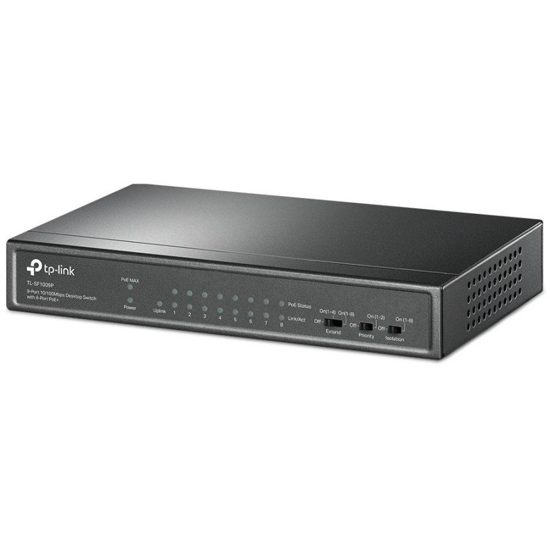 TP-Link TL-SF1009P/ 9-portový PoE switch / 8x PoE+