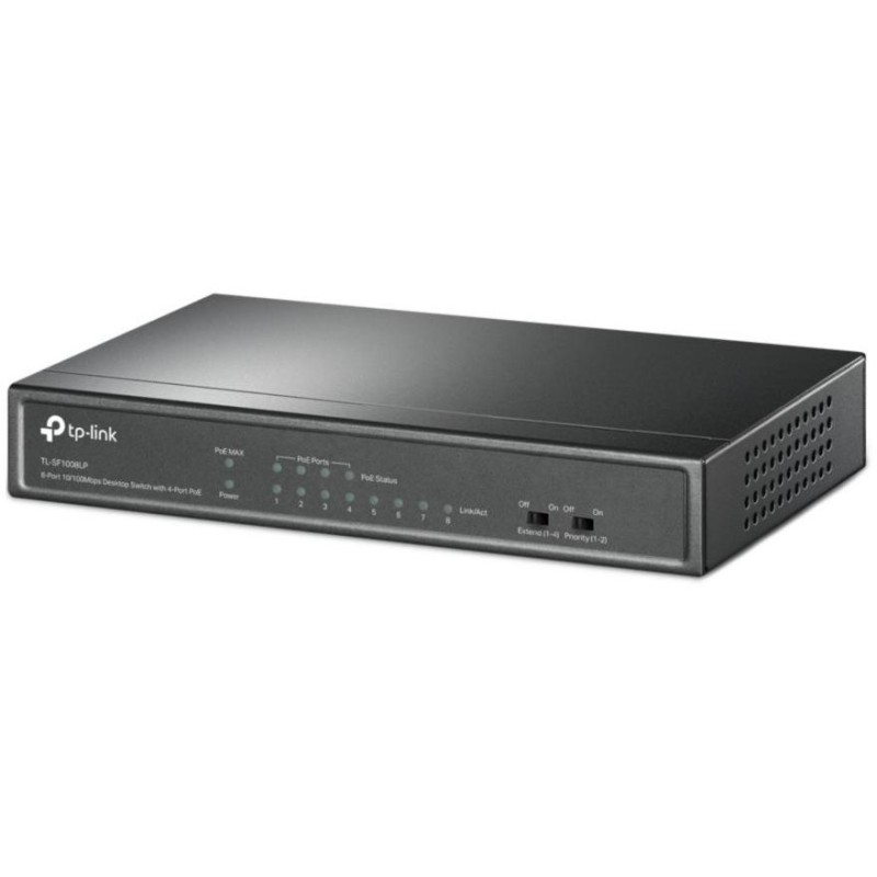 TP-Link TL-SF1008LP/ 8-portový PoE switch / 4x PoE