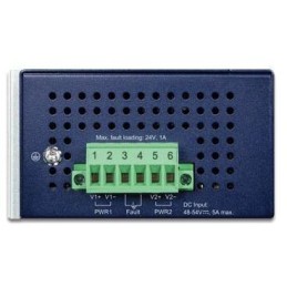 Planet IPOE-470 PoE průmyslový injektor, 8x 1Gb, 4x 802.3bt 95/240W, DIN, IP30, -40~75°C, 48-54VDC