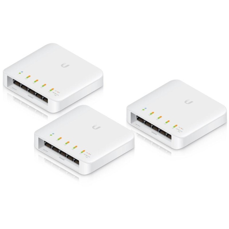 Ubiquiti UniFi Switch Flex - 5x GbE, 1x PoE++ In, 4x PoE Out, venkovní - sada 3ks